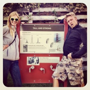 My friend and I standing proud of our advantages. I'm not so proud of those unflattering sunglasses however.